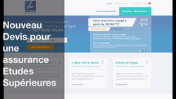 Comment créer un nouveau devis pour une Assurance Etudes Supérieures sur Sicareme Online